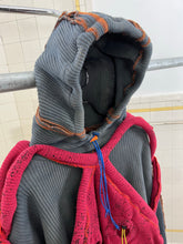 Load image into Gallery viewer, Seeing Red Teal Dyed Elephant Trunk Hoodie with Red Token Bag - Size OS