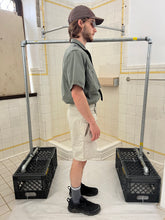 Load image into Gallery viewer, 1980s Marithe Francois Girbaud x Closed Padded Cargo Shorts with Crotch Detailing - Size S