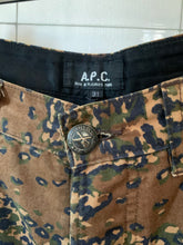 Load image into Gallery viewer, 2000s Vintage APC "Platanenmuster" Camo Brushed Cotton Trousers - Size S