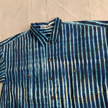 Load image into Gallery viewer, ss1996 Issey Miyake Blue Dyed Striped Shirt - Size XL