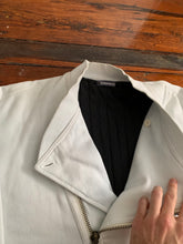 Load image into Gallery viewer, 1980s Issey Miyake White Dual Backzip Heavy Cotton Bomber Jacket with Asymmetric Closure - Size XL