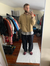 Load image into Gallery viewer, 1990s Armani Faded Yellow Paneled Hooded Work Jacket  - Size XL