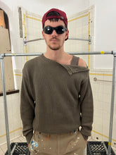 Load image into Gallery viewer, 1980s Marithe Francois Girbaud Rib Knit Ramie Sweater with Shoulder Buttons - Size M