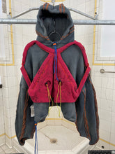 Load image into Gallery viewer, Seeing Red Teal Dyed Elephant Trunk Hoodie with Red Token Bag - Size OS