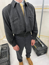 Load image into Gallery viewer, 1980s Armani Cropped Waxed Linen Military Blouson - Size S