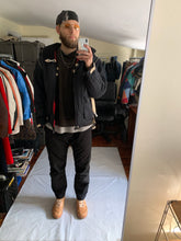 Load image into Gallery viewer, 1990s Armani Navy Pillow Neck Bondage Jacket with Removable Sleeves - Size L