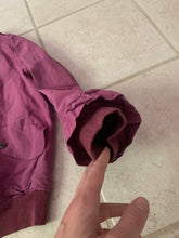 Load image into Gallery viewer, 1990s Armani Iridescent Magenta Linen Bomber with Cuff Detailing - Size S