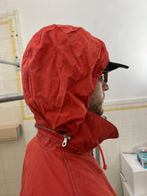Load image into Gallery viewer, 1980s Armani Washed Red Cropped Moto Jacket with Quilted Sleeves - Size L