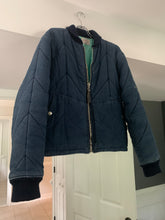 Load image into Gallery viewer, 1990s Armani Cropped Quilted Denim Bomber Jacket - Size L