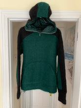Load image into Gallery viewer, 2000s Vintage Green and Black Mohair Ninja Hoodie - Size M