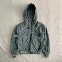 Load image into Gallery viewer, 1990s Armani Faded Olive Hooded Bomber with Modular Kangaroo Pouch - Size L