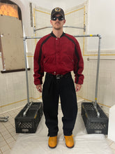 Load image into Gallery viewer, 1980s Armani Heavy Red Cotton Cropped Bomber with Black Contrast Trim Detailing - Size XL