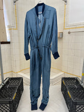 Load image into Gallery viewer, 1980s Katharine Hamnett Aqua Blue Silk Flight Suit - Size OS