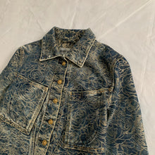 Load image into Gallery viewer, ss2007 Issey Miyake Rose Embossed Paneled Denim Jacket - Size XS