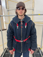 Load image into Gallery viewer, aw1993 Armani Denim Life Preserver Jacket with Removable Sleeves and Packable Hood - Size M
