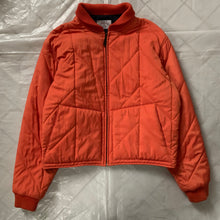 Load image into Gallery viewer, 1990s Armani Cropped Quilted Chevron Iridescent Orange Bomber Jacket - Size L