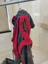 Load image into Gallery viewer, Seeing Red Teal Dyed Elephant Trunk Hoodie with Red Token Bag - Size OS