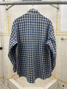 1980s Armani Plaid Shirt with Partially Hidden Button Placket - Size M