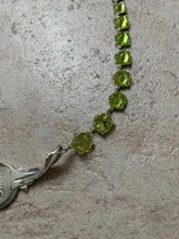 Load image into Gallery viewer, ss2021 Per Gotesson .925 Silver Plated Necklace with Green Crystals and Key - Size OS
