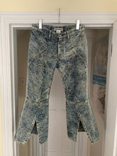 Load image into Gallery viewer, ss2007 Issey Miyake Rose Embossed Paneled Flared Denim Pants - Size XS