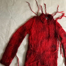 Load image into Gallery viewer, aw2006 Junya Watanabe Destroyed Red Mohair Knit - Size S