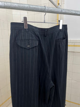 Load image into Gallery viewer, aw1993 Comme des Garcons Homme Plus Pleated Pinstripe Trousers with Bleach Dipped Hems - Size L