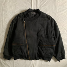 Load image into Gallery viewer, 1980s Issey Miyake Dual Backzip Heavy Cotton Bomber Jacket with Asymmetric Closure - Size XL