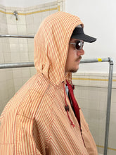 Load image into Gallery viewer, 1990s Armani Oversized Striped Jacket with Pleated Hood Detailing - Size OS