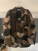 Load image into Gallery viewer, aw1997 Issey Miyake Wool Camo Blazer with Leather Trim - Size L