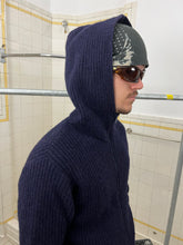 Load image into Gallery viewer, 1990s Final Home Knitted Hoodie with Nylon Sleeve Detail - Size M