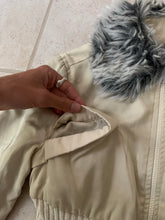 Load image into Gallery viewer, 1990s Dexter Wong Super Cropped Faux Collared Bomber Jacket with Extended Hem Ribbing - Size M