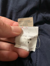 Load image into Gallery viewer, 1980s Armani Heavy Navy Cotton Cropped Bomber with Black Contrast Trim Detailing - Size XL