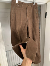 Load image into Gallery viewer, 1980s Katharine Hamnett Brown Cotton Military Trousers with Zipper Hems - Size M