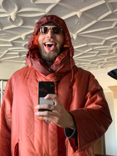 Load image into Gallery viewer, aw1994 Issey Miyake Translucent Burnt Orange Oversize Long Coat with Packable Hood - Size L