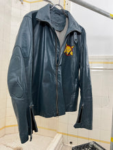 Load image into Gallery viewer, 2000s Yohji Yamamoto x Dainese Y’s Blue Leather Moto Jacket - Size XL