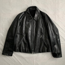 Load image into Gallery viewer, aw1997 Yohji Yamamoto Cropped Black Leather Jacket - Size OS