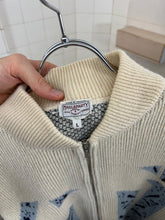 Load image into Gallery viewer, 1980s Marithe Francois Girbaud Wide Intarsia Zippered Sweater - Size L