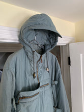 Load image into Gallery viewer, 1990s Armani Faded Olive Hooded Bomber with Modular Kangaroo Pouch - Size L
