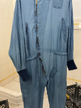Load image into Gallery viewer, 1980s Katharine Hamnett Aqua Blue Silk Flight Suit - Size OS