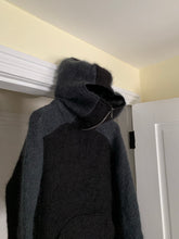 Load image into Gallery viewer, 2000s Vintage Grey and Black Mohair Ninja Hoodie - Size M