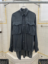 Load image into Gallery viewer, 1980s Katharine Hamnett Grey Silk Military Cargo Shirt - Size OS