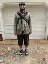 Load image into Gallery viewer, 1990s Armani Faded Seafoam Green Military Parka with Removeable Quilted Lining - Size XL