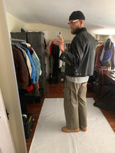 Load image into Gallery viewer, 1990 CDGH Cropped Black Leather Bomber Jacket - Size OS