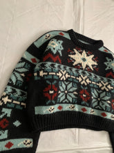 Load image into Gallery viewer, 1990s Katharine Hamnett Cropped Nordic Intarsia Sweater - Size M