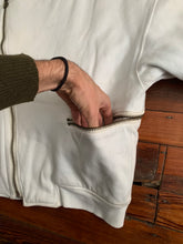 Load image into Gallery viewer, 1980s Issey Miyake White Dual Backzip Heavy Cotton Bomber Jacket with Asymmetric Closure - Size XL