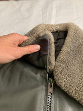 Load image into Gallery viewer, 1994 CDGH Slate Grey Leather Jacket with Removable Fur Collar - Size XL