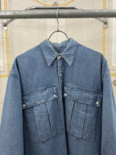 Load image into Gallery viewer, 1980s Katharine Hamnett Light Wash Denim Cargo Shirt - Size L