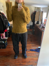 Load image into Gallery viewer, aw1994 Yohji Yamamoto Yellow Mohair Turtleneck Sweater - Size XL