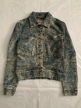 Load image into Gallery viewer, ss2007 Issey Miyake Rose Embossed Paneled Denim Jacket - Size XS