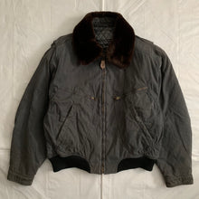 Load image into Gallery viewer, 1990s Armani Washed B-15 Bomber Jacket with Removable Fur Collar and Articulated Shoulder Gusset - Size XL